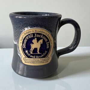 Deneen Pottery Hand Thrown Mug Stonewall Jackson Inn Harrisonburg VA Blue 2016